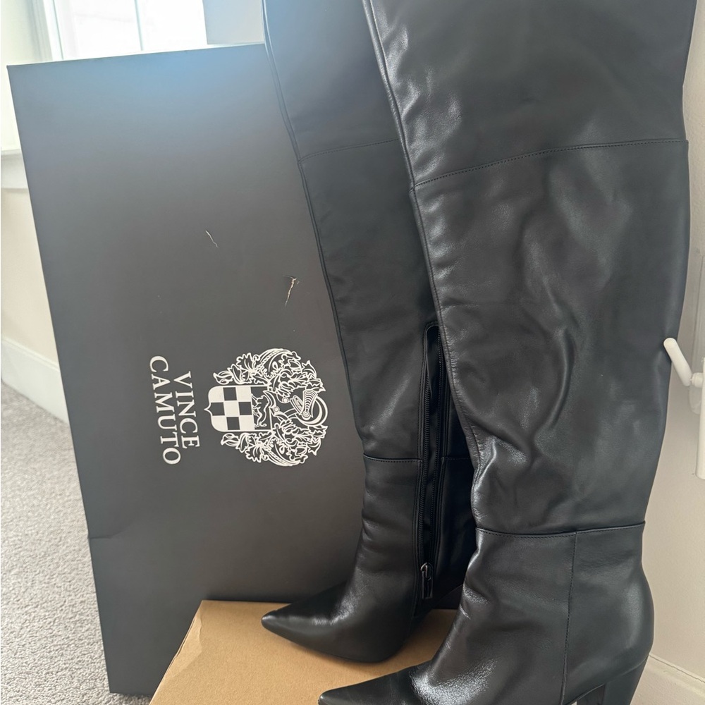 Vince Camuto Black Over the Knee Boots